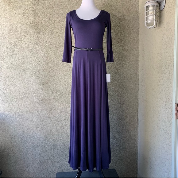 “Calvin Klein” Indigo Blue Fit & Flare Midi-Dress size 8 - Picture 8 of 12